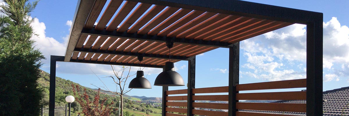 Hibrit Pergola Demir Ahşap